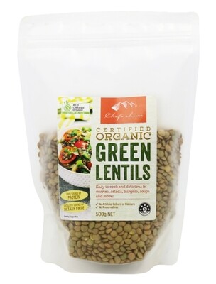 Chef's Choice Organic Green Lentils 500g