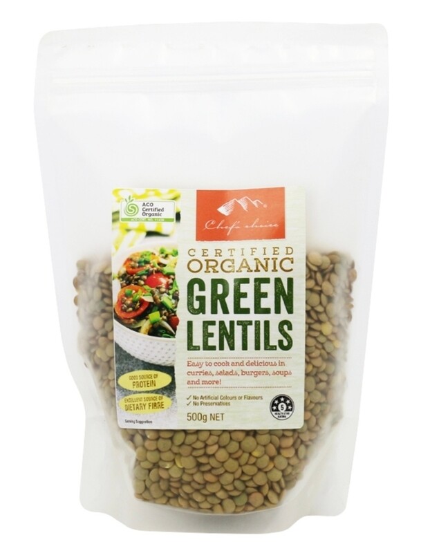 Chef&#39;s Choice Organic Green Lentils 500g