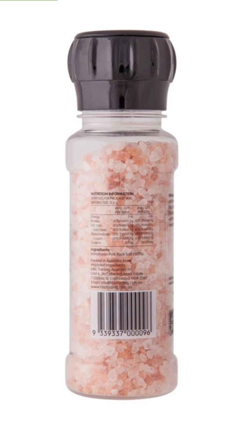 Chef&#39;s Choice Himalayan Pink Rock Salt with Grinder 200g