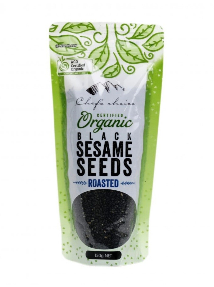 Chef's Choice Organic Black Sesame Seeds Roasted 150g