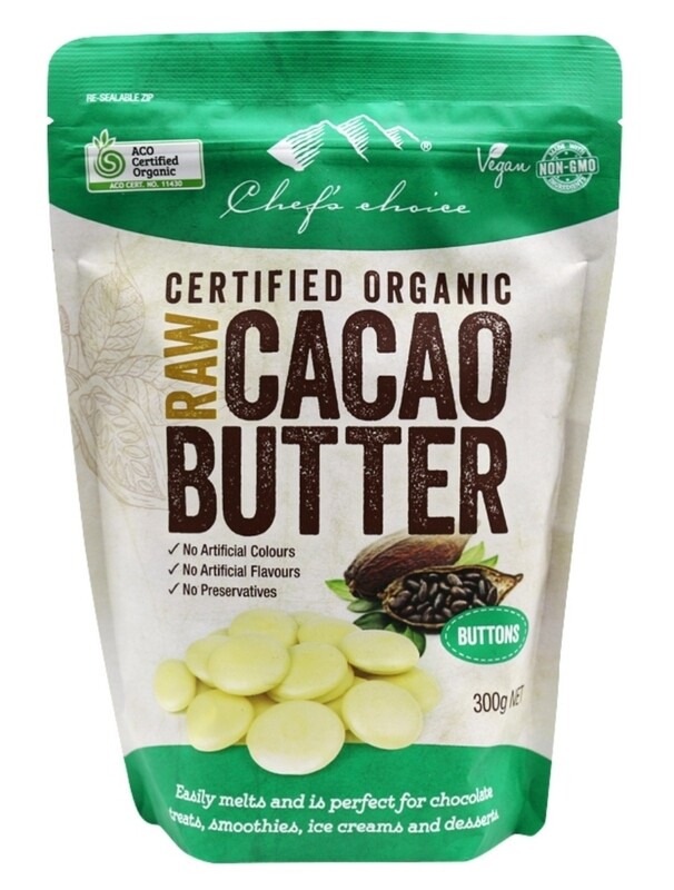 Chef&#39;s Choice Organic Raw Cacao Butter 300g