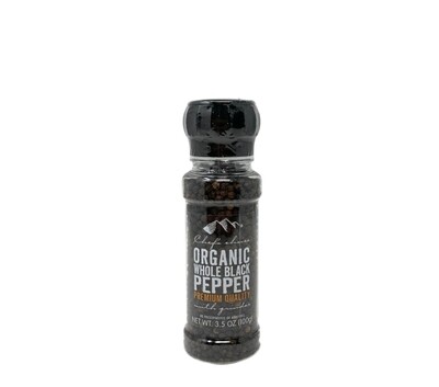 Chef&#39;s Choice Organic Whole Pepper Grinder 200g
