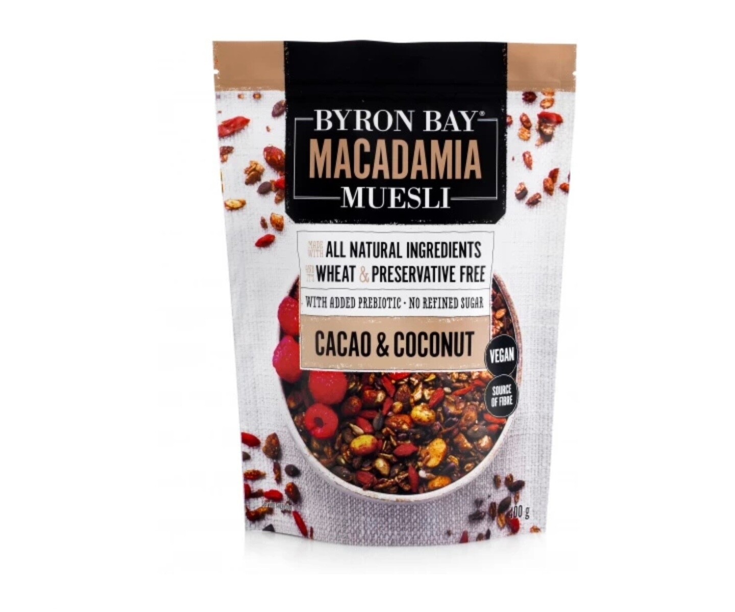 Byron Bay Macadamia Muesli Organic Cacao & Coconut Granola 400g