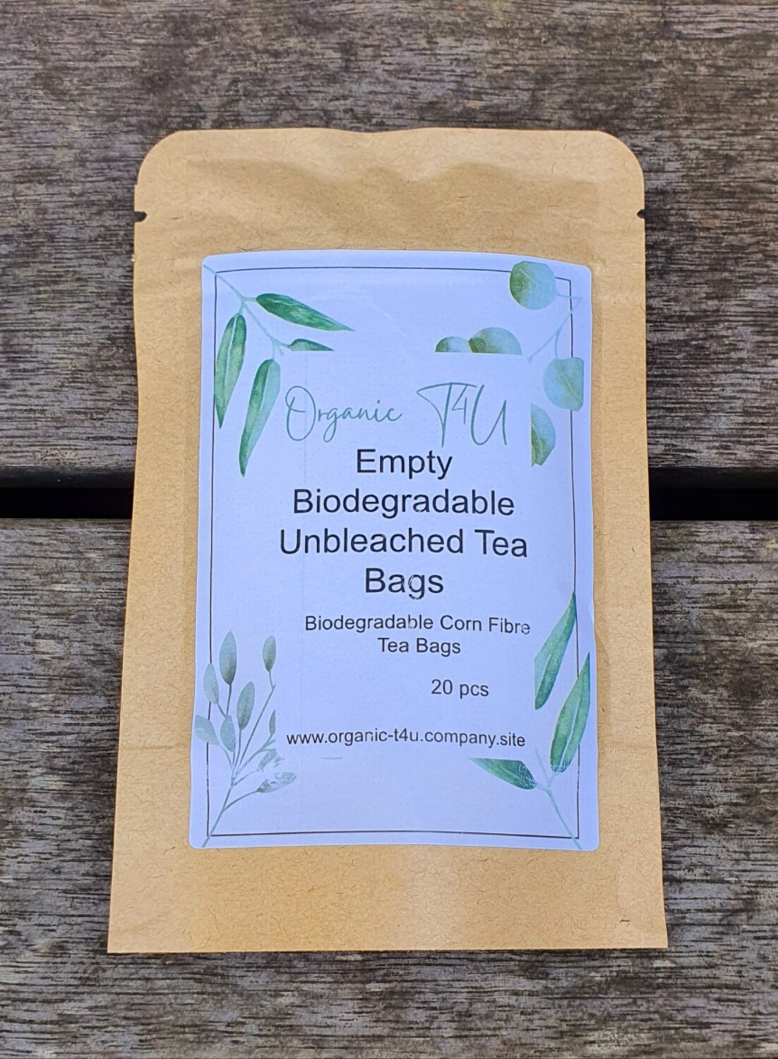20 x Empty Biodegradable Unbleached Tea Bags
