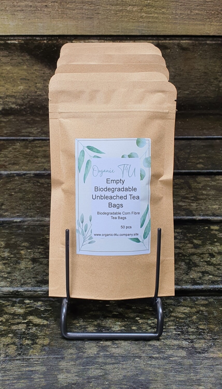 50 x Empty Biodegradable Unbleached Tea Bags