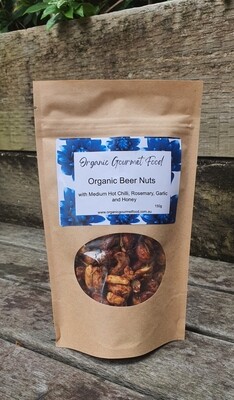 Organic Beer Nuts with Medium Hot Chilli, Rosemary and Honey 150g