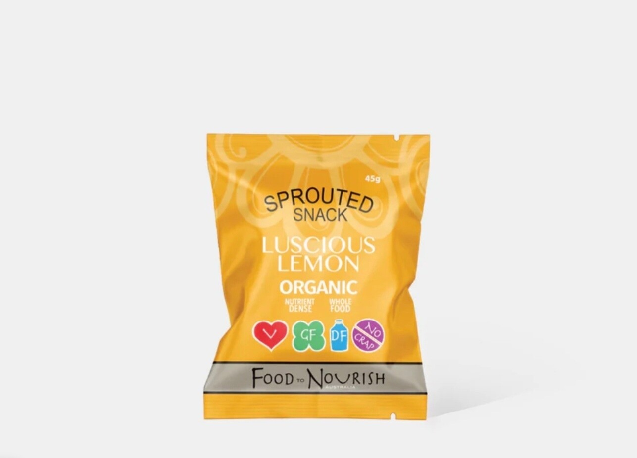 Food to Nourish Organic Sprouted Snack Luscious Lemon 45g