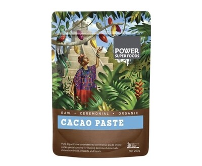 Power Super Foods Organic Cacao Paste Buttons 250g