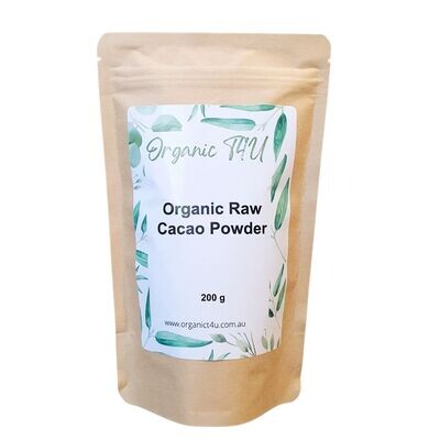 Organic T4U Organic Raw Cacao Powder 200g