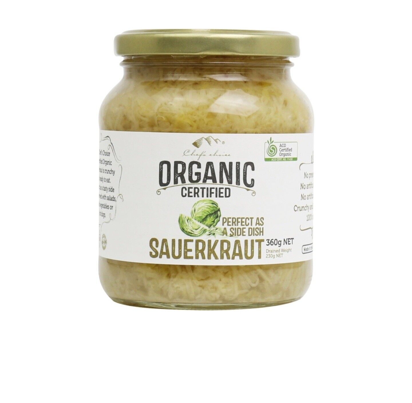 Chef's Choice Organic Sauerkraut 360g