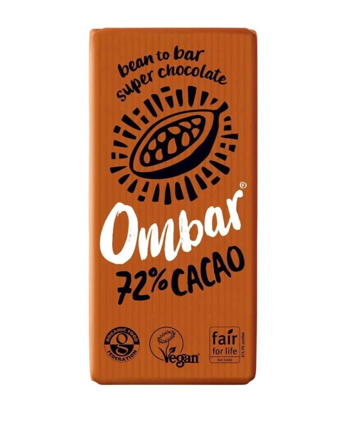 Ombar Organic 72% Cacao Chocolate 70g