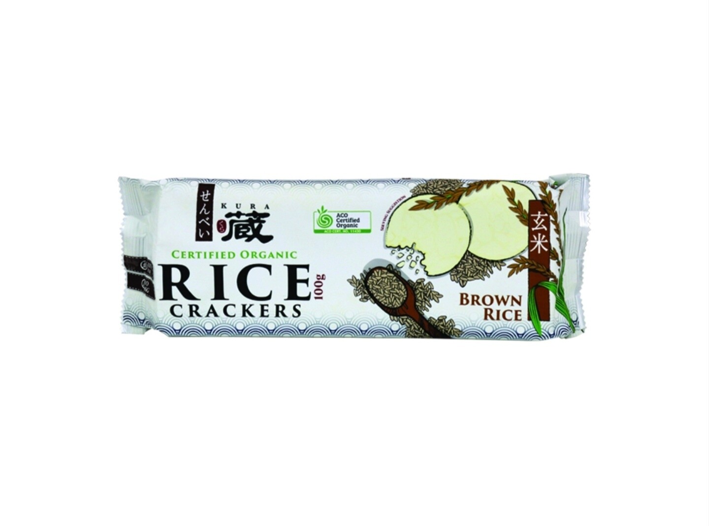 Kura Organic Brown Rice Crackers 100g