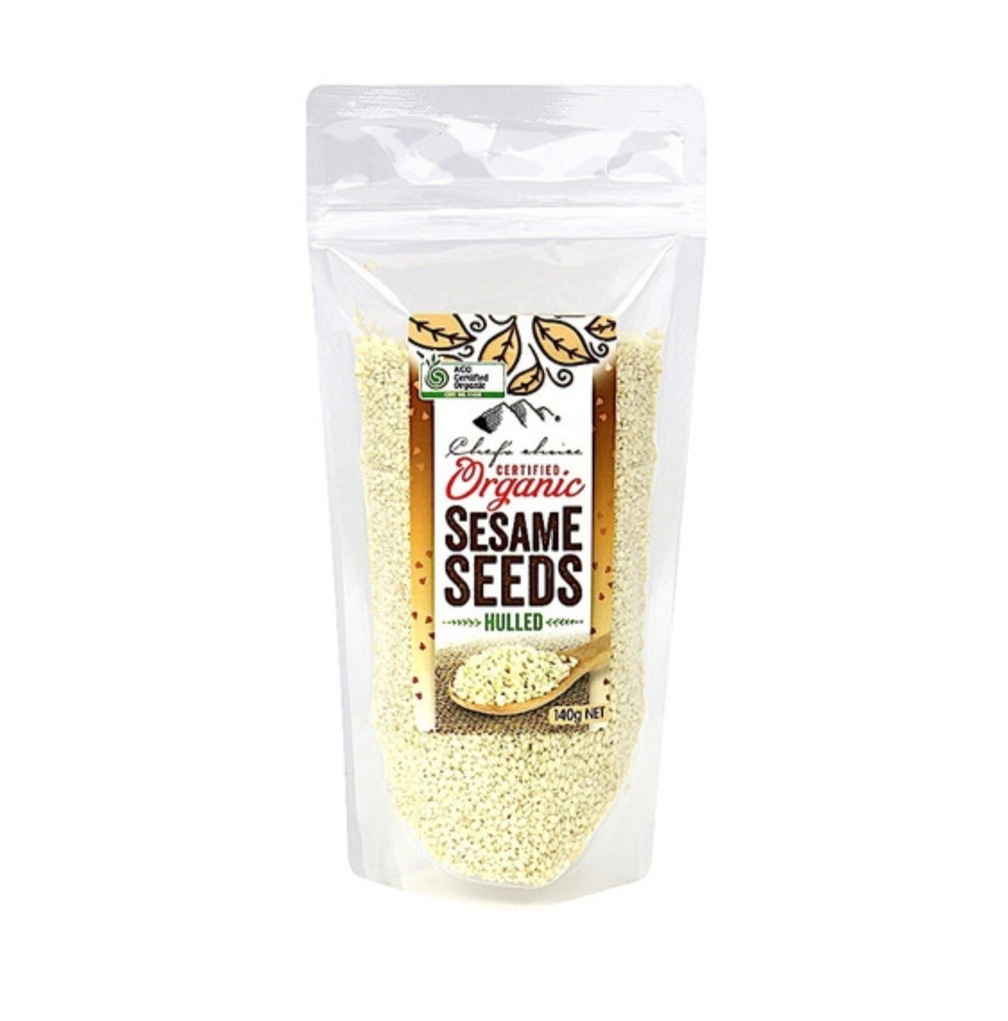 Chef&#39;s Choice Organic White Sesame Seeds Roasted 150g
