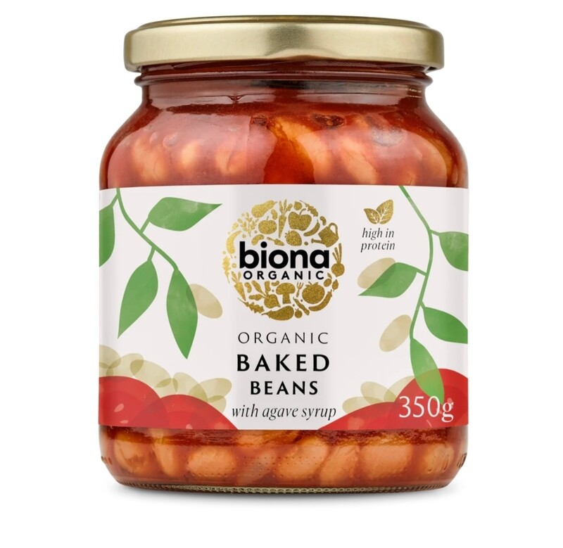 Biona Organic Baked Beans with Agave Syrup 350g