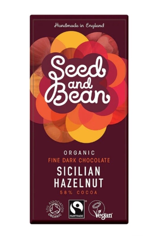 Seed and Bean Organic Sicilian Hazelnut 58% Dark Chocolate 75g