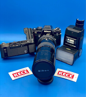 Set Nikon F3+300mm - flash SB-16 e motor drive Md-4