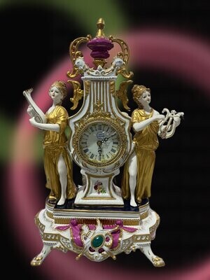 Orologio da tavolo porcellana Capodimonte