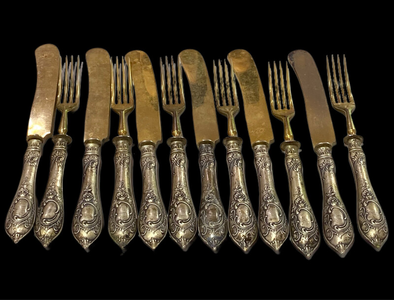 Set 12 posate vintage arg 800 da dessert