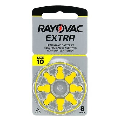 Rayovac Hearing Aid Batteries Size 10 (8 pack) (Box of 10)