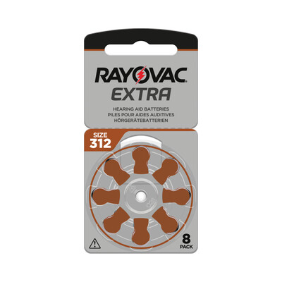 Rayovac Size 312 Hearing Aid Batteries (Box of 10 cards) (8 pack)