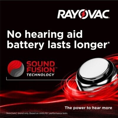 Rayovac Size 312 Hearing Aid Batteries (Box of 10 cards) (8 pack)