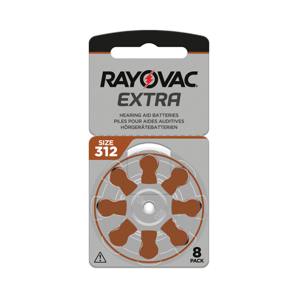 Rayovac Hearing Aid Batteries Size 312 (8 pack) (Single Card)