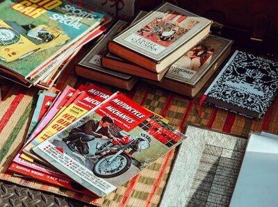Books, Magazines and Comics.