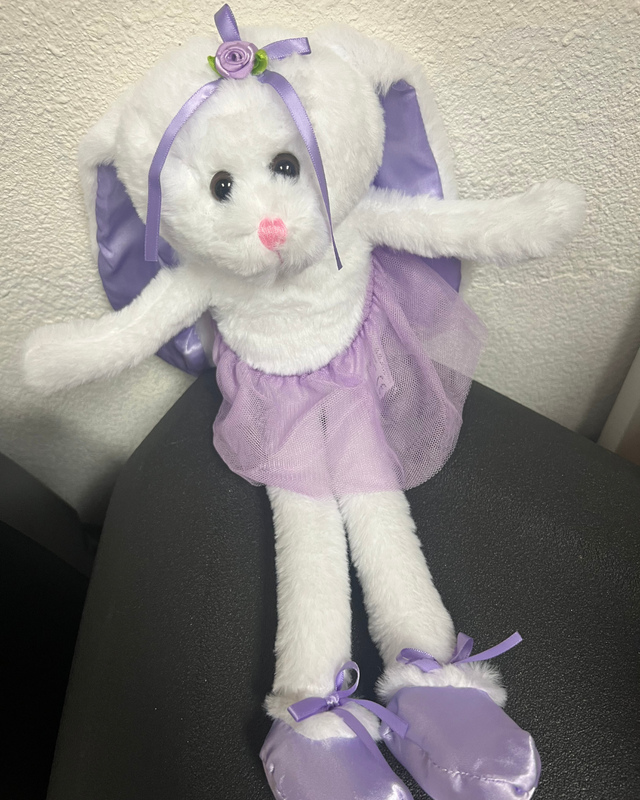 Bunny Ballerina with purple tutu