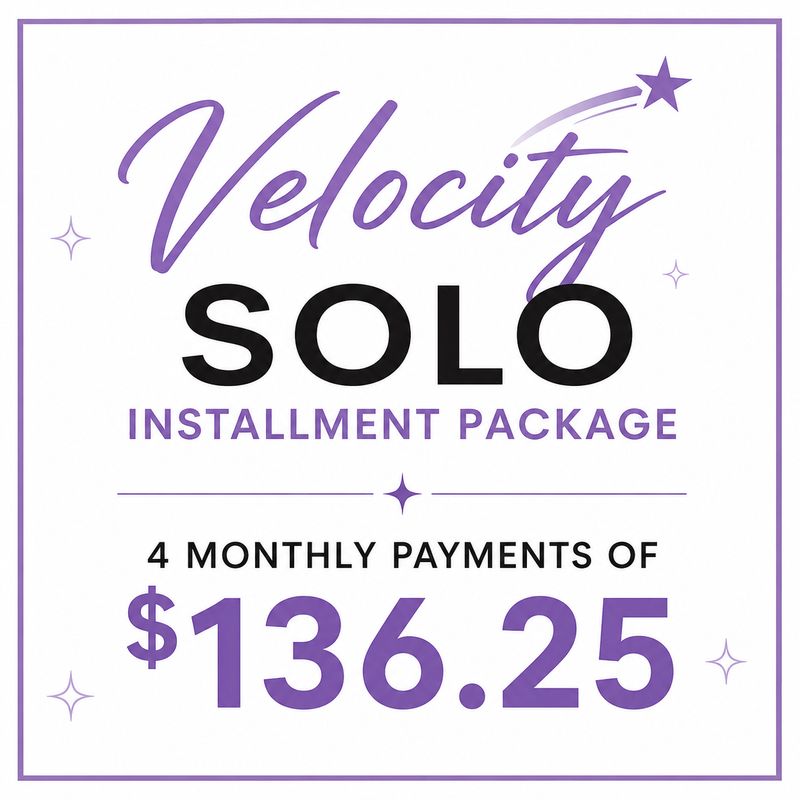 Velocity Solo Package Installment plan