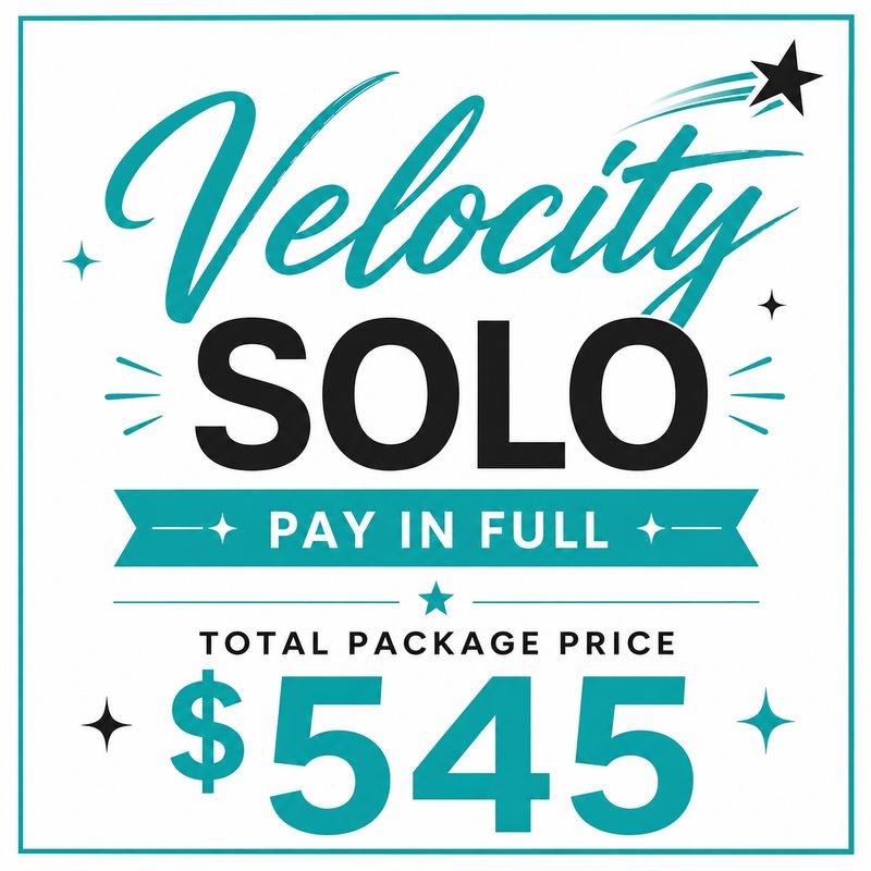 Velocity Solo Package Pay in Full