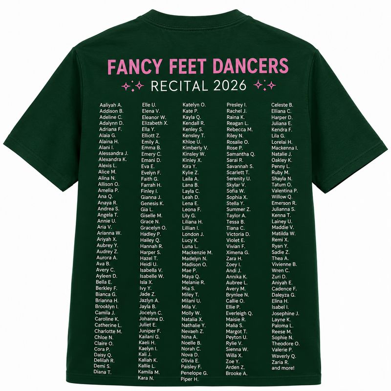 December 2026 Recital Shirt