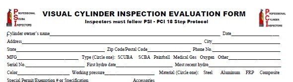 Cylinder Evaluation 2-Part Forms (Pkg of 25)