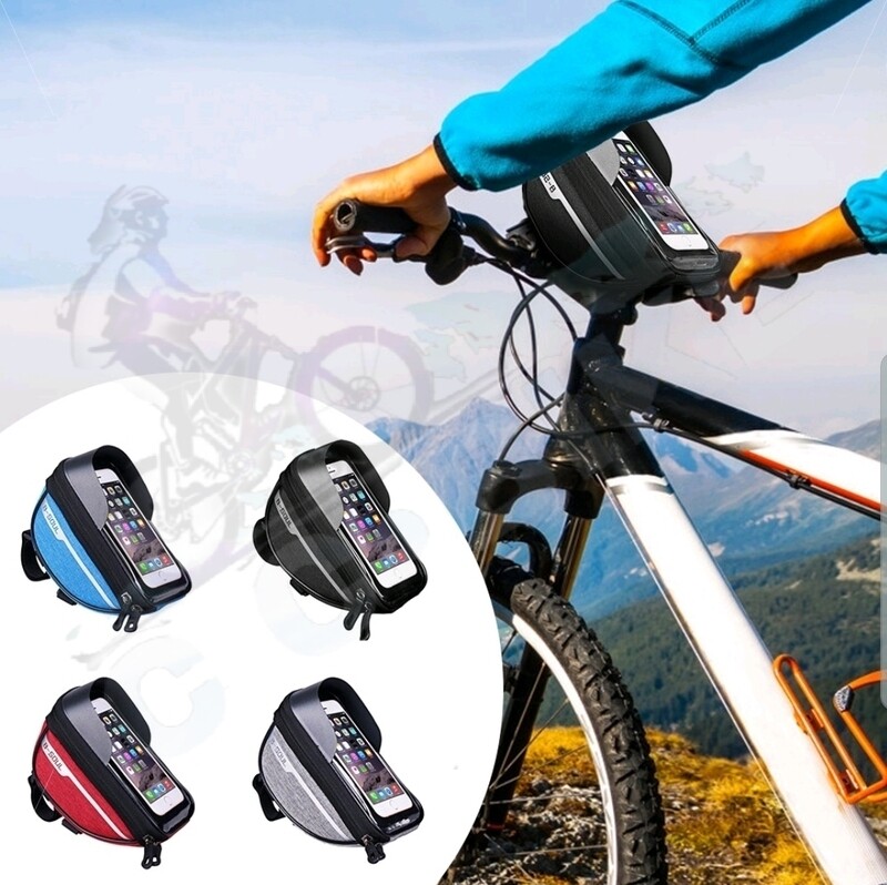 Rain-Resistant Handphone Pouch Holder for Bicycle handlebar