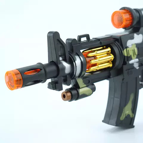 Kids plastic gun toys camouflage sound light