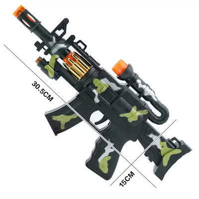 Kids plastic gun toys camouflage sound light