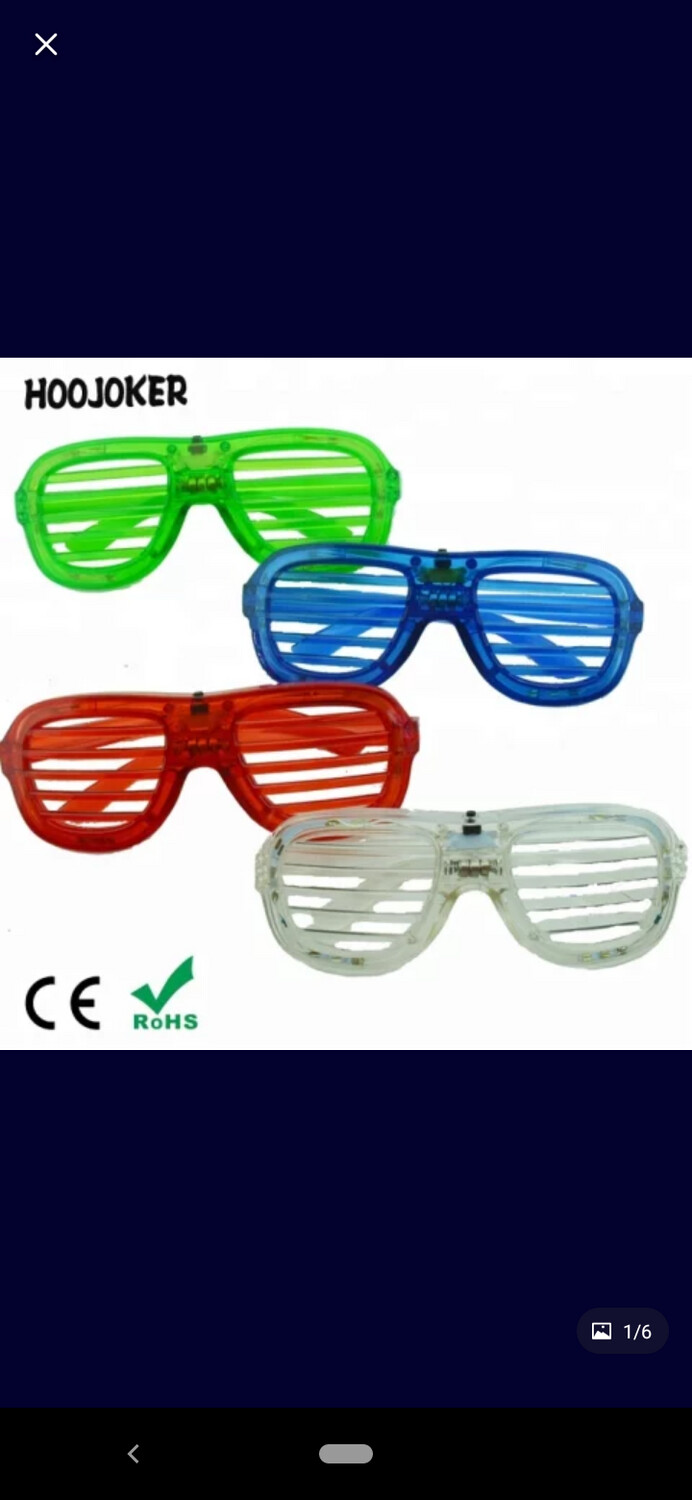 Flashing RGB color led party funny glasses