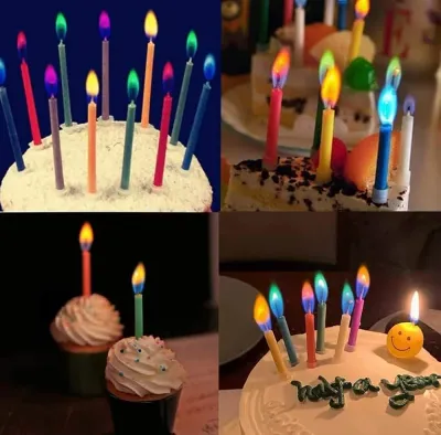 Colour flame candle