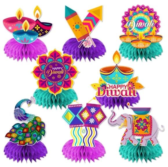 Diwali Honeycomb Table Decoration