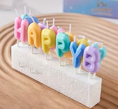 Colourful Happy birthday Candles