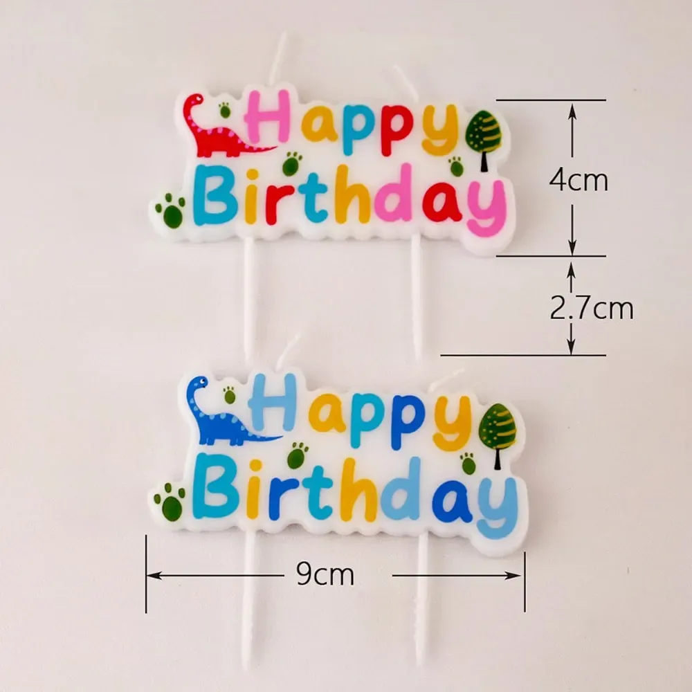 Dino Happy Birthday Candle