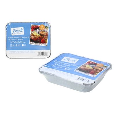 Rectangular Aluminium Tray with lid
