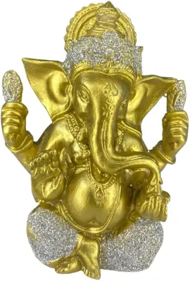 5cm Resin Golden Ganesh
