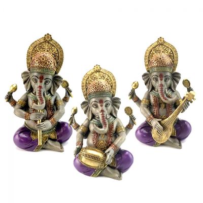3 Resin Ganesh Statue