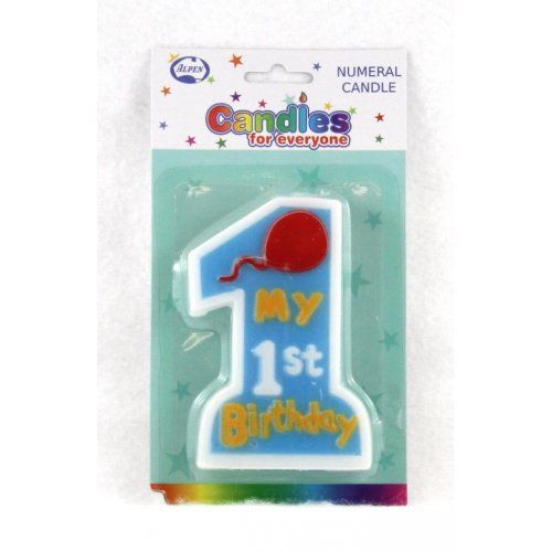 First B&#39;day Boy Candle