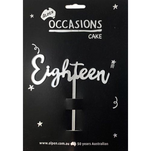 Cake Topper-Eighteen