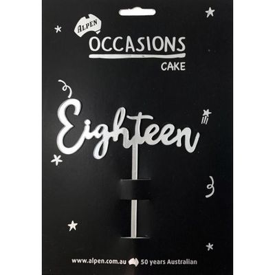 Cake Topper-Eighteen