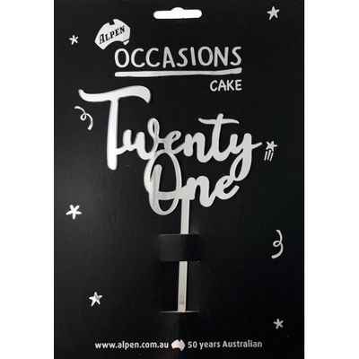 Cake Topper-Twenty One