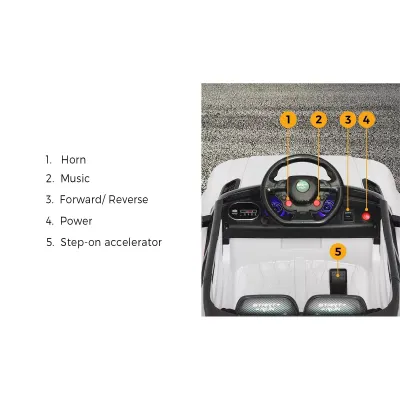 Children's Ride-on White Car