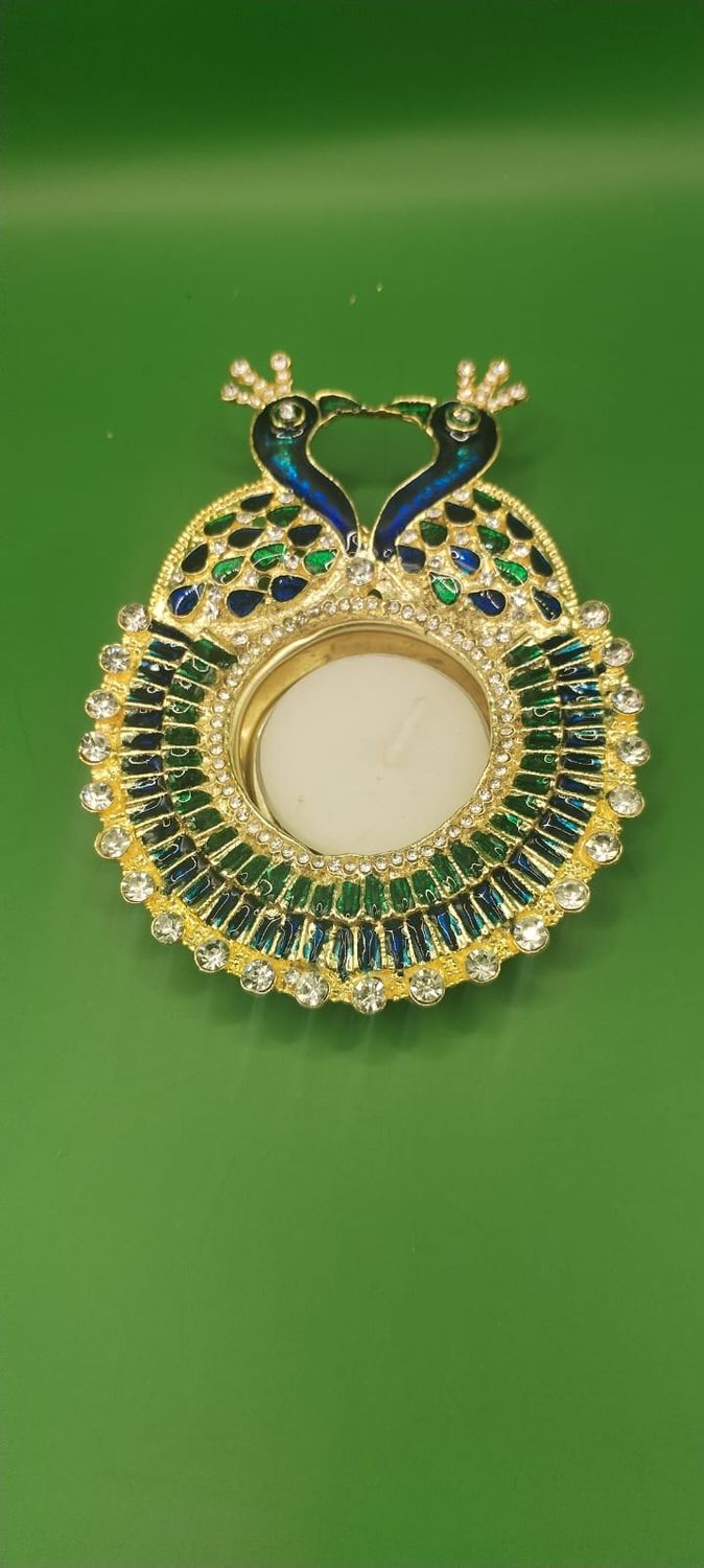 Peacock Tealight Candle Holder