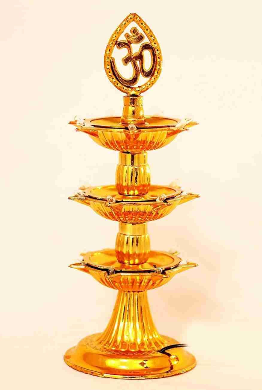 3 Layer Om LED Diya